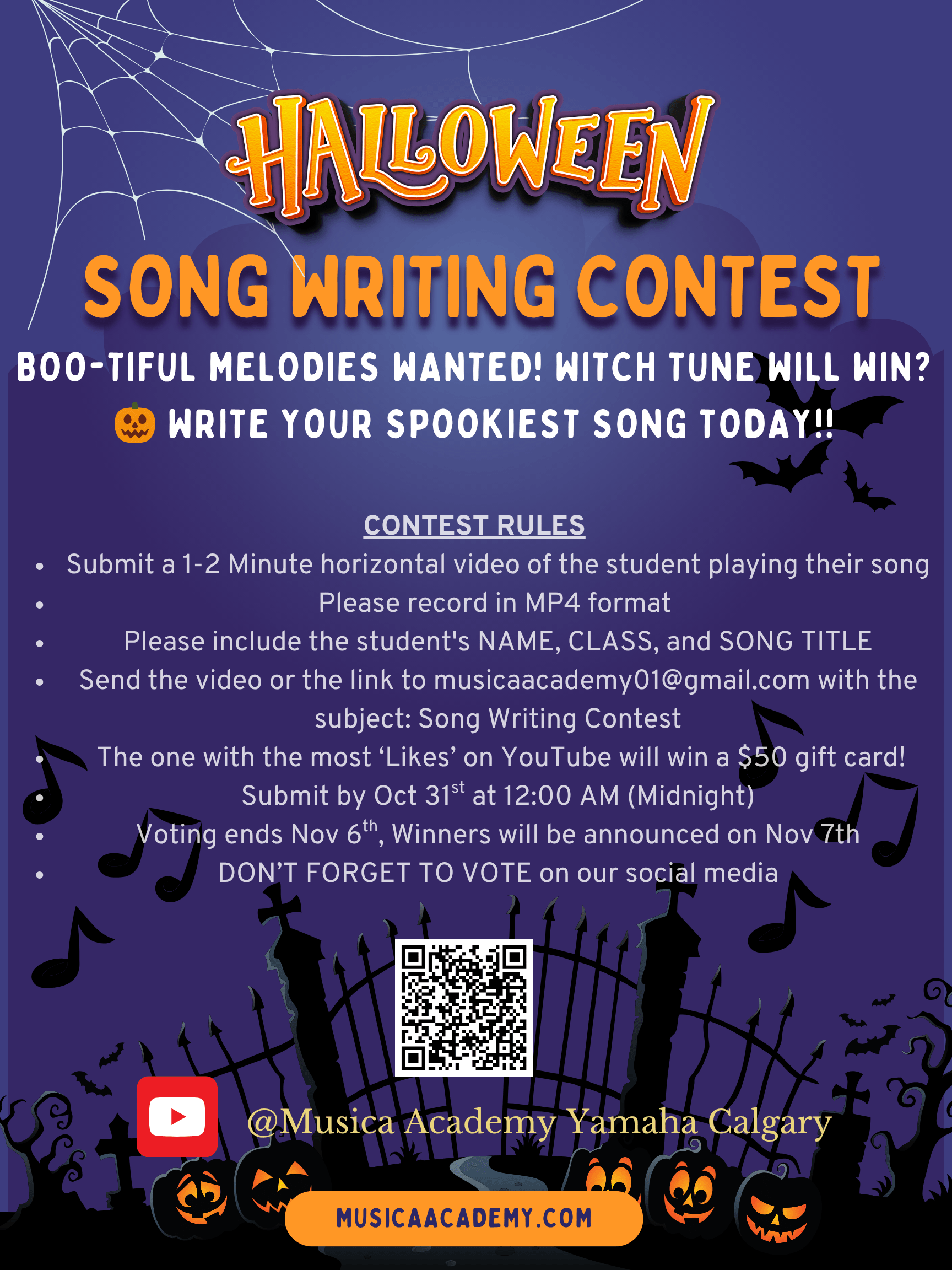 Halloween Song Writing contest 2 min
